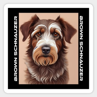 Brown Schnauzer Sticker